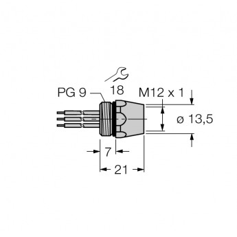 Аксессуары для полевых шинФланцевые соединители - FKV49 - 6603426 TURCK 24085