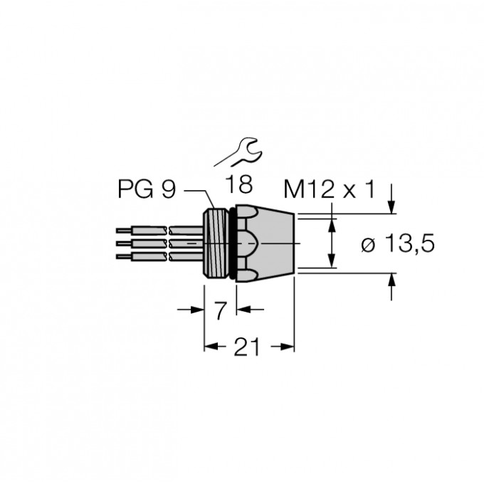 Аксессуары для полевых шинФланцевые соединители - FKV49 - 6603426 TURCK 24085