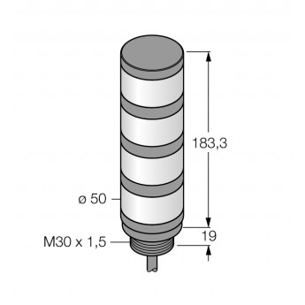 Светодиодный индикаторсигнальная колонна - TL50BGYR - 3083223 TURCK 24324