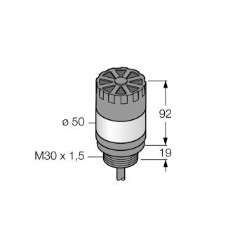 Светодиодный индикатородноцветный звуковой многофункциональный сигнализатор - TL50HRA - 3014592 TURCK 24327