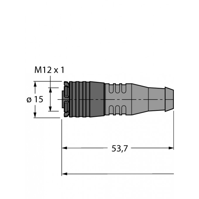 Кабель привода/датчика, ПУРбыстросъемный кабельный удлинитель - RKC4Q-5-RSC4Q/TXL - 6628024 TURCK 506542