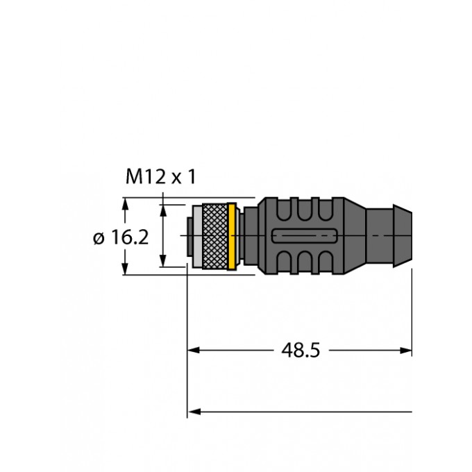 Кабель привода/датчика, ПВХСоединительный кабель - RKC4T-P7X2-2/TEL - 6626536 TURCK 506567