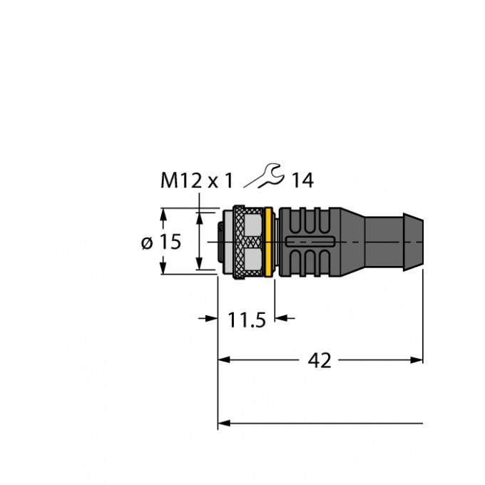 Кабель привода/датчика, ПУРКабельный соединитель - RKC4T-2-RSC4.301T/TX320 TURCK 506627