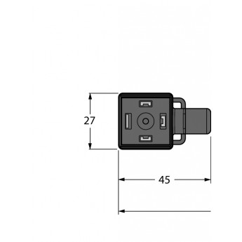 Разъем клапана, тип АСоединительный кабель - VAS04-K81E-10/TEL TURCK 506694
