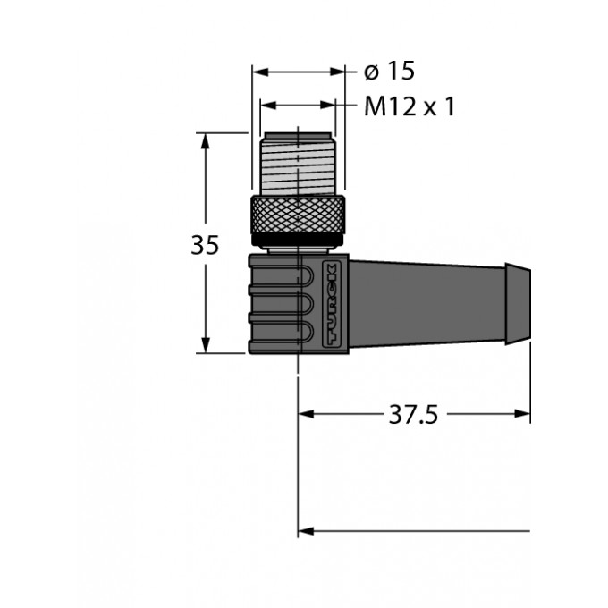 Термостойкий кабель для исполнительных механизмов и датчиковсоединительный кабель - HT-WWAS4.5-5/S2430 - 8036096 TURCK 506789