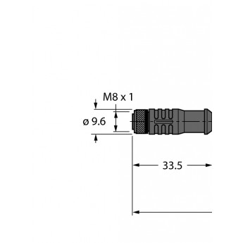 Термостойкий кабель для исполнительных механизмов и датчиковКабельный соединитель - HT-SKP4-5-HT-SSP4/S2430 - 8039976 TURCK 507062