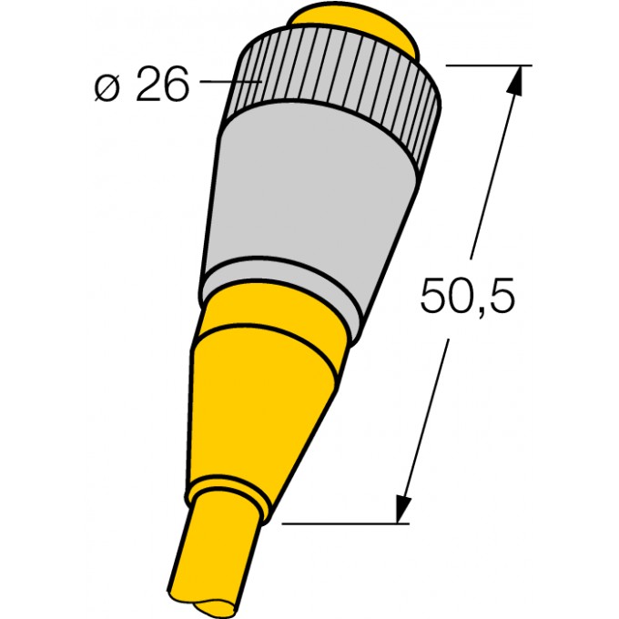 Круглый соединитель 7/8""Розетка 7/8"" - RKM31-2M Turck" TURCK 507063