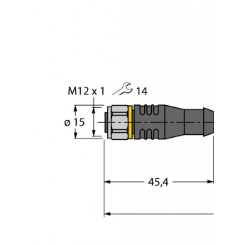 Соединительные кабели для датчиков и приводов / PP-EPDMсоединительный кабель - RKSV4.4T-2/TFW TURCK 507338