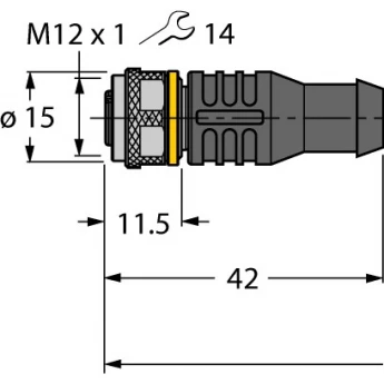 Кабель привода/датчика, ПУРКабельный соединитель - RKC4T-5-RSC4T/TXO - 6628552 TURCK 507727