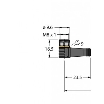 Кабель привода/датчика, ПУРКабельный соединитель - PKW4M-P7X2-2-RSC4.4T/TXL TURCK 507791 Кабель привода/датчика, ПУРКабельный соединитель - PKW4M-P7X2-2-RSC4.4T/TXL TURCK 507791