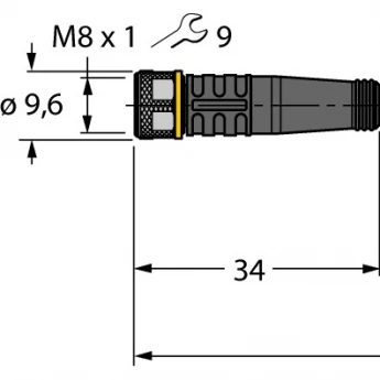 Кабель привода/датчика, ПВХСоединительный кабель - PKG4M-2/TEL - 6625061 TURCK 507902