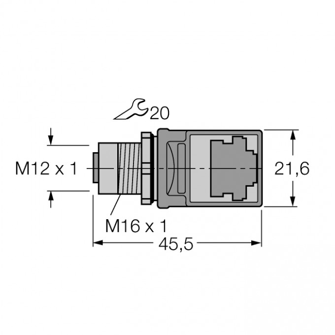 Аксессуары для полевых шинНастенный, проходной. - FKSDD-RJ45SF-44 - 6611523 TURCK 507960