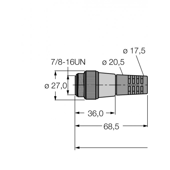 Полевой кабель для CAN (DeviceNet™, CANopen)Оболочка кабеля TPU - RSM-CBC5-5723-2M - 6606242 TURCK 507993