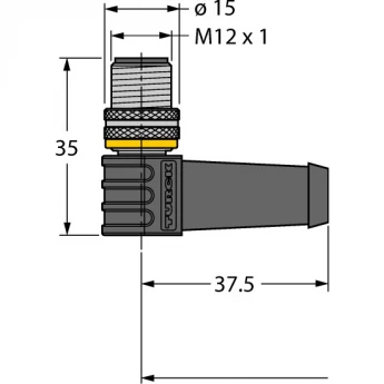 Кабель привода/датчика, ПВХСоединительный кабель - WSS12T-5/TEL - 6626915 TURCK 508020