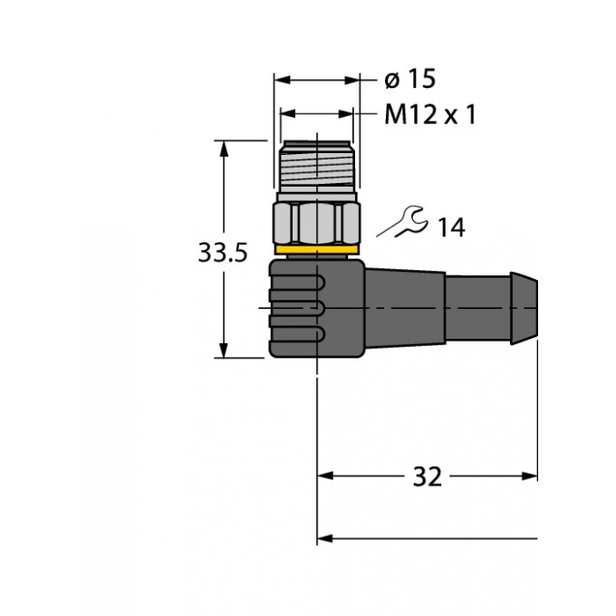 Соединительные кабели для датчиков и приводов / PP-EPDMсоединительный кабель - WSCV4T-5/TFW TURCK 508074