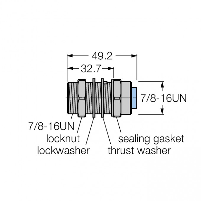Принадлежности для кабелей приводов/датчиковПроходник для кабеля в стене - RSF-RKF-50/22 - 6914891 TURCK 508263