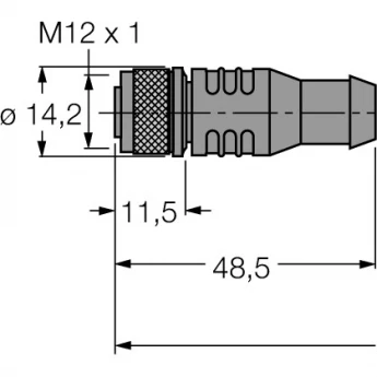 Полевой кабель для CAN (DeviceNet™, CANopen)оболочка кабеля PVC, средний - RKC572-1M - 6602487 TURCK 508286