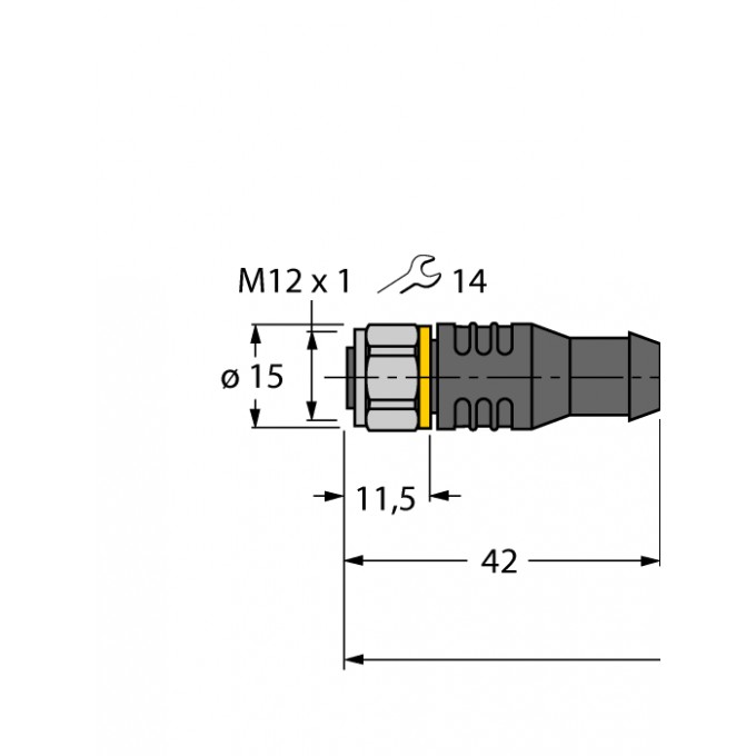 Соединительные кабели для датчиков и приводов / PP-EPDMКабельный соединитель - RKCV4T-10-RSCV4T/TFW TURCK 508329
