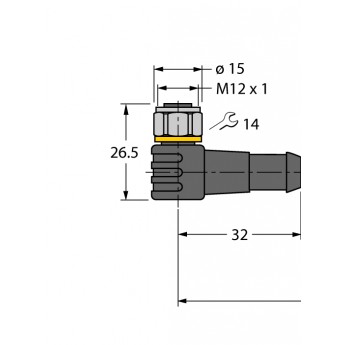 Соединительные кабели для датчиков и приводов / PP-EPDMКабельный соединитель - WKCV4T-5-RSCV4T/TFW TURCK 508343