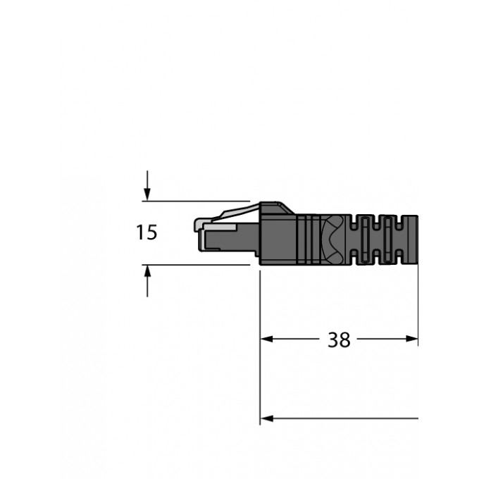 Кабель Industrial Ethernetоболочка кабеля PVC 8-полярный - RJ45S-RJ45S-843-30M Doppeleinrichtung TURCK 508424