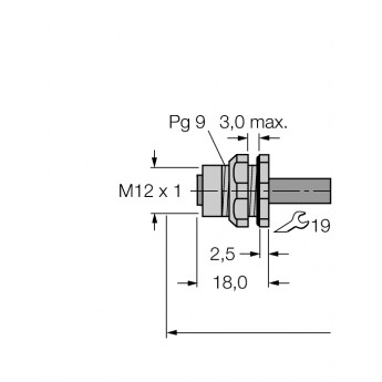 Кабель Industrial EthernetОболочка кабеля TPE - FKSD-841-0,5M - 6603724 TURCK 508427