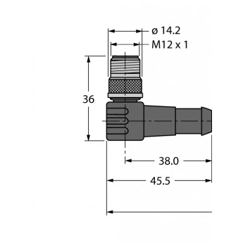 Кабель Industrial Ethernetоболочка кабеля PUR 4-полярный - WSSD-441-6M/S2174 - 6915670 TURCK 508442