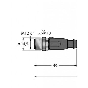 Кабель Industrial EthernetОболочка кабеля PUR - RSSD-RJ45S-4414-15M - 6441416 TURCK 508703