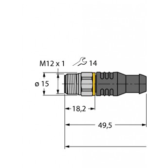 Соединительные кабели для датчиков и приводов / PP-EPDMсоединительный кабель - RSCV4.4T-2/TFW TURCK 508907