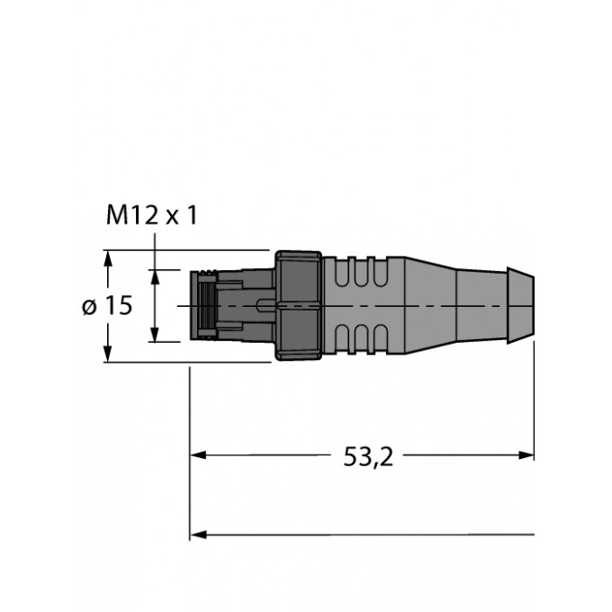 Кабель привода/датчика, ПУРбыстросъемный кабельный соединитель - RSC4.4Q-5/TXL - 6628035 TURCK 509214