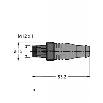 Кабель привода/датчика, ПУРбыстросъемный кабельный соединитель - RSC4.4Q-10/TXL - 6628036 TURCK 509217