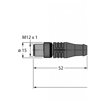 Термостойкий кабель для исполнительных механизмов и датчиковсоединительный кабель - HT-WAS3-2/S2430 - 8039231 TURCK 509276