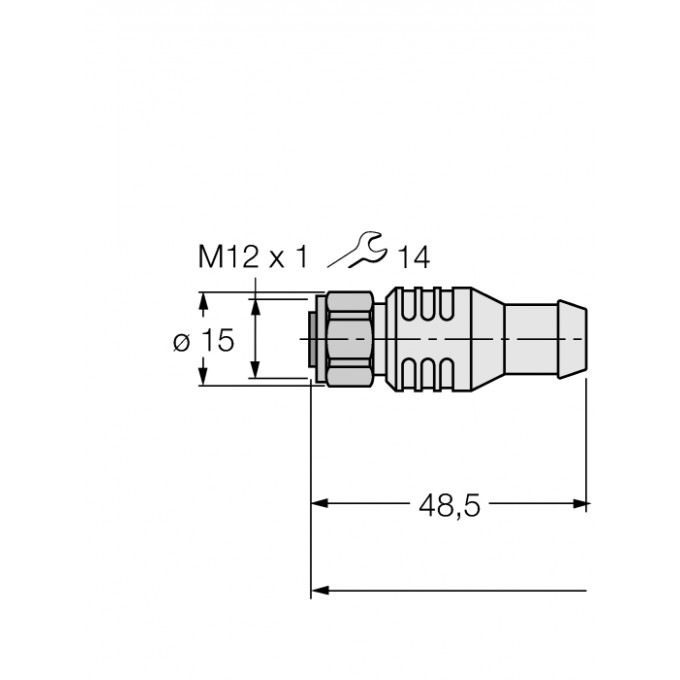 Разъем M12 x 1 ""мама"" - FB-RK4.5T-25/S2500 - 7030283 Turck" TURCK 509360