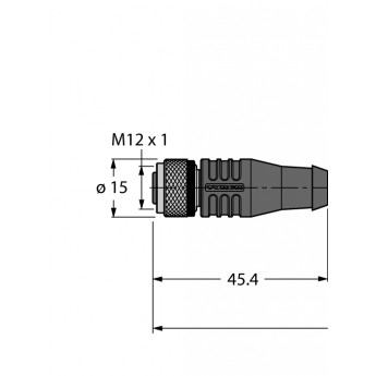 Термостойкий кабель для исполнительных механизмов и датчиковсоединительный кабель - HT-WAK4-2/S2430 - 8036518 TURCK 509367