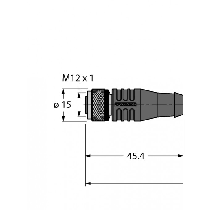 Термостойкий кабель для исполнительных механизмов и датчиковсоединительный кабель - HT-WAK4-2/S2430 - 8036518 TURCK 509367