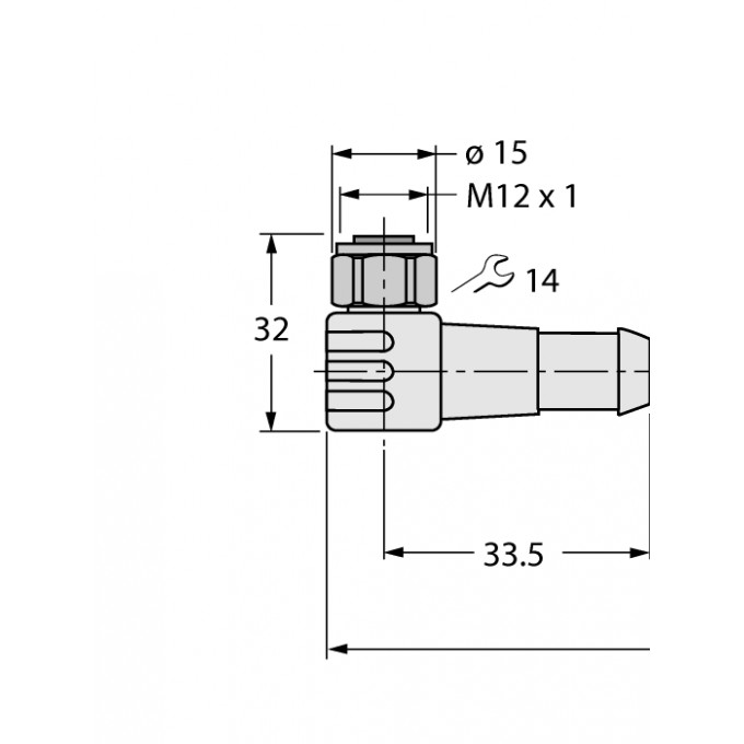 Разъем M12 x 1 ""мама"" - FB-WK4.5T-10/S2500 - 7030286 Turck" TURCK 509368
