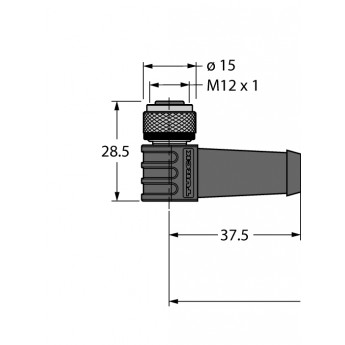 Термостойкий кабель для исполнительных механизмов и датчиковсоединительный кабель - HT-WWAK4.5-10/S2430 - 8039228 TURCK 509402