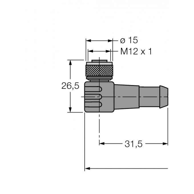 Экономная версия идентификационного соединительного кабеля BL - WK4.5T-5/S2503 - 7030347 TURCK 509468