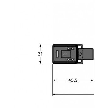 Разъем клапана, тип BIExtension cable - VIS02-S80E-0,3-RSC5.31T/TXL - 6606523 TURCK 509526
