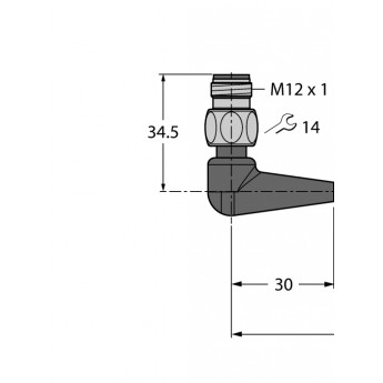 Для пищевой промышленности, гигиена / TPEсоединительный кабель - WSH4-20/TFG - 6934403 TURCK 509545