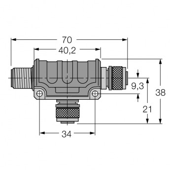 Аксессуары для полевых шинT-разветвитель - RSCS-2RKCS48 - 6602251 TURCK 510040