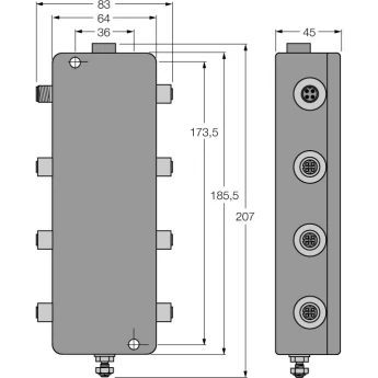 FOUNDATION™ fieldbus IP67 разветвительный модуль, 6-канальный - JBBS-49-E613/EX - 6611427 TURCK 510047