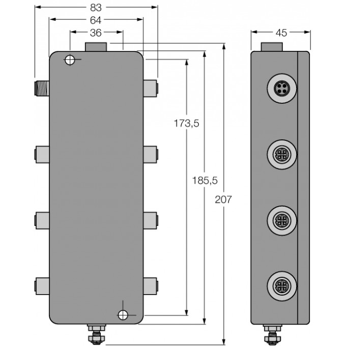 FOUNDATION™ fieldbus IP67 разветвительный модуль, 6-канальный - JBBS-49-E613/EX - 6611427 TURCK 510047