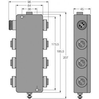 PROFIBUS-PAIP67 разветвительный модуль, 6-канальный - JBBS-48SC-M613/EX - 6611415 TURCK 510069