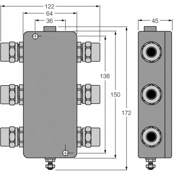FOUNDATION™ fieldbus IP67 разветвительный модуль, 4-канальный - JBBS-49-T415/3G - 6611444 TURCK 510099