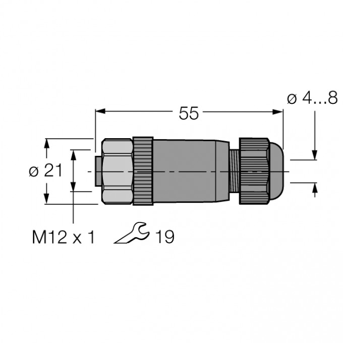 Аксессуары для полевых шинЗаказной разъем - BKV8140-0/9 - 6914538 TURCK 510112