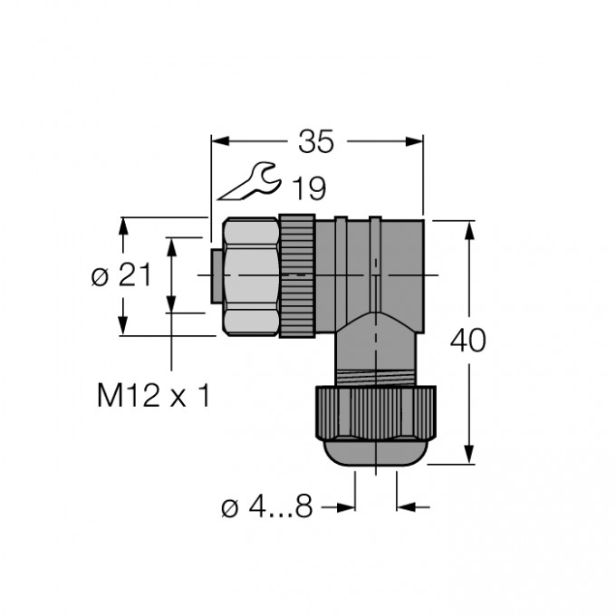 Аксессуары для полевых шинЗаказной разъем - BKV8240-0/9 - 6914540 TURCK 510114