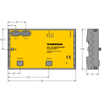 FOUNDATION™ fieldbus HSE полевой прибор - DPC-49-HSEFD/24VDC - 6882014 TURCK 510171