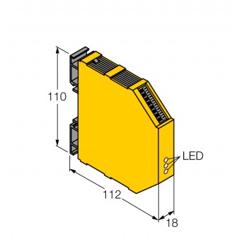 Переключающий усилитель с гальванической развязкой2-канальный - IME-DI-22EX-T/24VDC - 7541197 TURCK 510494