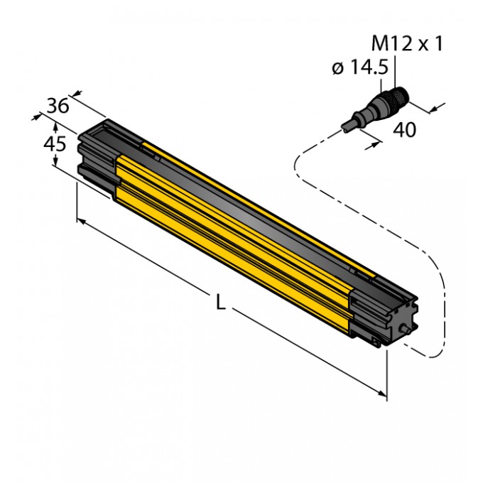Безопасность персоналаSafety light screenReceiver - SLLR14-840P8 TURCK 510932