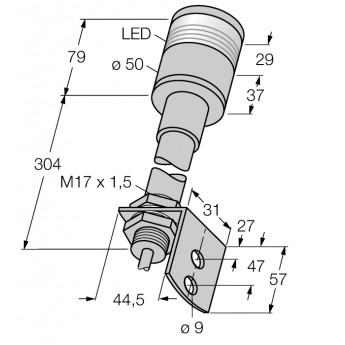 Безопасность персоналаДемпфированная лампа - SSA-ML-W - 3062095 TURCK 511204